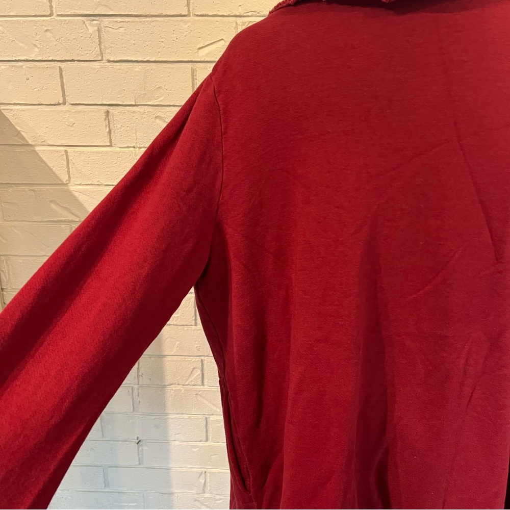 Bryn Walker Cocoon Waterfall Burgundy Red Oversized Cardigan L - Picture 11 of 13